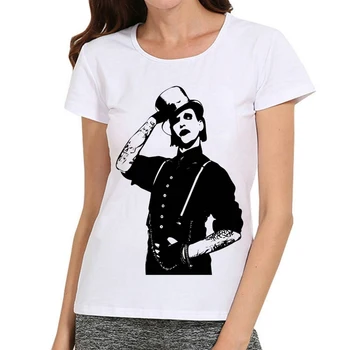Ženy, Marilyn Manson, T Košele Biela Farba, Krátky Rukáv Fashion Star Tlač T-Shirt Top Tees tričko Ženské Oblečenie Dropshipping