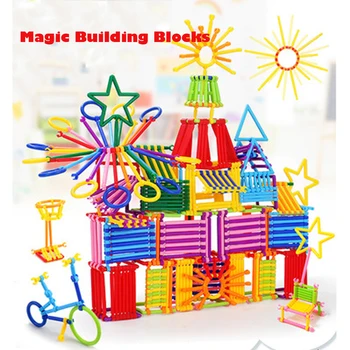 370-700pcs Zostavené Stavebné Bloky Čarovná Palička Smart Stick Magnetické Dizajnér Konštrukcie Stanovené Vzdelávacie Hračky pre Deti,