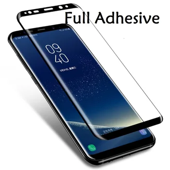 3D Full Lepidlo, Tvrdené Sklo, Fólia pre Samsung Galaxy S9 Plus Plný Lepidlo Screen Protector pre Galaxy Note9 Note8 S8 Plus S7edge