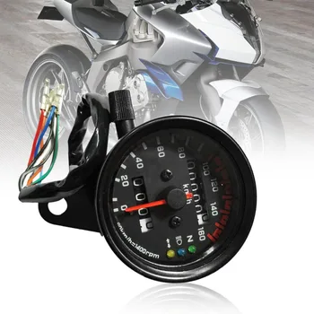 Univerzálne Motocyklové Rýchlomer počítadlo kilometrov Rozchod Dual Speed Meter s LCD Ukazovateľ Vintage Úpravy Príslušenstva