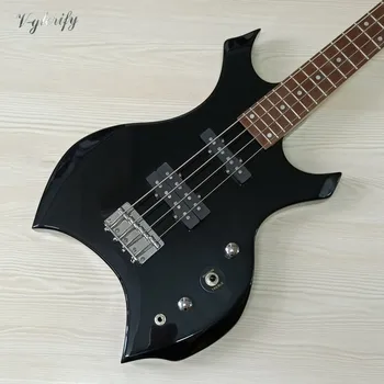 Špeciálny tvar black 4 reťazcové elektrické basgitary 43 palcový basová gitara 24 pražec pevné telo lipa