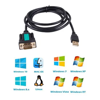 USB na RS232 Sériový Port COM PDA 9 DB9 Pin kábel Kábel Adaptéra Plodný pl2303 FTDI pre Windows 10 7 8.1 XP, Vista Mac OS USB, RS232 COM