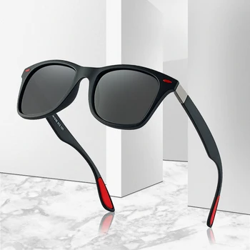 Nové námestie mužov polarizované slnečné okuliare značky dizajnér klasické retro dámy námestie okuliare UV400 jazdy slnečné okuliare