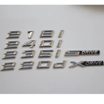Chrome Písmená Slov batožinového priestoru Znak, Odznak Emblémy Odznaky pre BMW F22 F23 F87 218i 228i 220i 235i 230i 218d 225d 220d XDrive SDrive