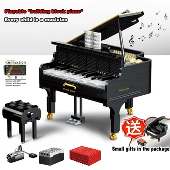Sen APLIKÁCIE Ovládanie Elektrické Hrateľné GRAND PIANO Bluetooth Učiť hudbu lepinglys Stavebné Bloky, Tehla Dieťa Vzdelávacie hračka Darček