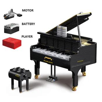 Sen APLIKÁCIE Ovládanie Elektrické Hrateľné GRAND PIANO Bluetooth Učiť hudbu lepinglys Stavebné Bloky, Tehla Dieťa Vzdelávacie hračka Darček