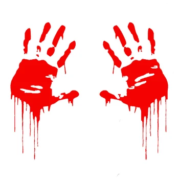 Zombie Krvavé Ruky Tlačiť Auto Nálepky Vodeodolný opaľovací Krém Anti-UV Módne Horor 4x4 Dvere, steny moto a okenné nálepky