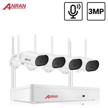 ANRAN 3MP PTZ Bezdrôtový Dohľadom kamerového Systému, Audio Záznamu CCTV Systém pre Nočné Videnie NVR Nastaviť No Pribíjanie Dizajn Vonkajší NVR