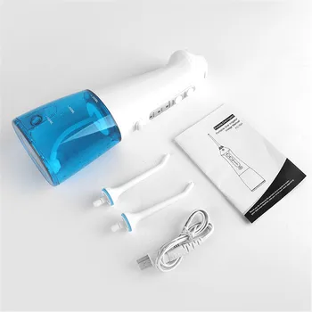 3 Režimy Prenosné Ústne Irigátor Bezdrôtový Vody, Zubné Flosser USB Nabíjateľné 2 Trysky, Vodné Trysky Niť Zub Vybrať 300 ml
