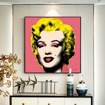 Andy Warhol Umenie Marilyn Monroe Sexy Ženy, olejomaľba na Plátne, Plagáty a Vytlačí na Stenu Obrázok, Umenie pre Obývacia Izba Dekor