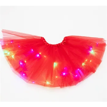 In dospelých s flitrami svetlá led tutu sukne svetelný polovici dĺžky oka sukne LED svetlo neudržiavané sukne