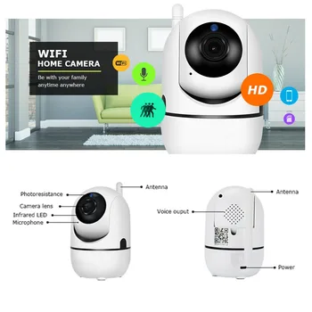 1080P Full HD Bezdrôtová IP Kamera Wifi IP CCTV Kamera Wifi Mini Siete kamerového Automatické Sledovanie, Kamera IR Nočné Videnie