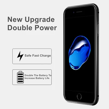 Pre Iphone 6 Plus 6 Plus 7 8 Plus Batérie Prípade Vysokej Kvality 4000 Mah Kovový Rám Power Bank Nabíjačku Kryt Smart