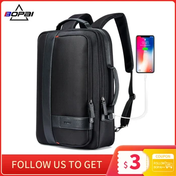BOPAI Batoh Mužov Zväčšiť USB Nabíjanie Notebooku Backpacking 15.6 Palce Veľkú Kapacitu Anti-Theft Cestovné Bagpack pre Teenager