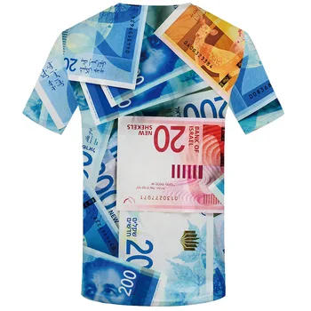 KYKU Peniaze T-shirt Mužov Izrael Tričko Printed Harajuku Tričko Tlač Vintage T-shirts 3d Gotický Tshirts Ležérne Pánske Oblečenie