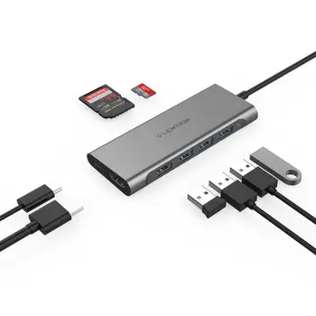 USB 3.1 Typ-C Rozbočovač HDMI Adaptér 4K Thunderbolt 3 USB C Hub s Nábojom 3.0 TF SD Slot Čítačky PD pre MacBook Pro/Vzduch 2018/2019