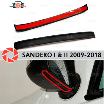 Zrkadlo spojler na Renault Sandero 2009-2018 aerodynamický gumy výbava anti-splash guard príslušenstvo mud guards auto styling