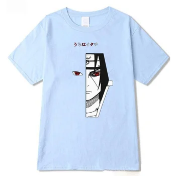Fashion T-shirt Naruto Uchiha Itachi Oči Tlač Krátke Sleeve T-shirt Topy