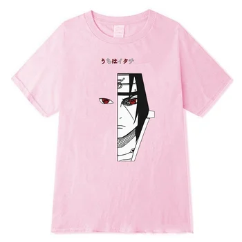 Fashion T-shirt Naruto Uchiha Itachi Oči Tlač Krátke Sleeve T-shirt Topy