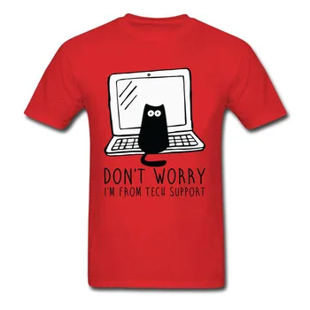 Počítačový program cat vytlačené T-shirt najnovšie bavlna T-shirt cat software programátor technická podpora 3D zábavné cat T-shirt