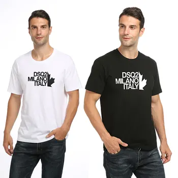 DSQ značky letné štýl Módy bavlna pánske, dámske tričko príležitostné O-Neck T-shirt krátkym rukávom tees DSQ2 písmeno T-shirt pre