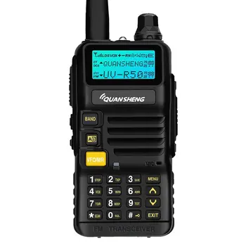 Quansheng UV-R50 Walkie Talkie VHF UHF Dual Band Dlhý Rad UVR50 Prenosné CB 2 Spôsob Rádio UV R50 5W FM Vysielač pre Huntin