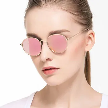 SIMPRECT 2021 Kolo Polarizované slnečné Okuliare Ženy, Mužov, Zrkadlo, Čierne Slnečné Okuliare UV400 Vysokej Kvalite Ročníka Značky Dizajnér Slnečné okuliare