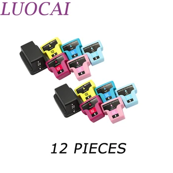 12X LuoCai Kompatibilné atramentové kazety Pre HP02 HP 02 C5140 C5150 C5180 C5185 C6150 C6180 D7155 D7160 D7345 D7355 D7360 Tlačiareň