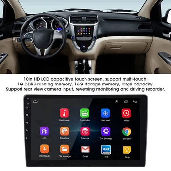 9 Palcový Android 8.1 Quad Core Auto Stereo Rádio Prehrávač HD Stlačte tlačidlo Displej Displej GPS BT OBD Nastaviteľné Navigáciu