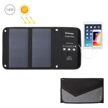 HAWEEL Solárna Nabíjačka 14W/21W/28W Solárny Panel a USB Portom Nepremokavé Skladacia pre iPhone X/8 A/8 a/iPad Pro Air 2 Mini/Galaxy