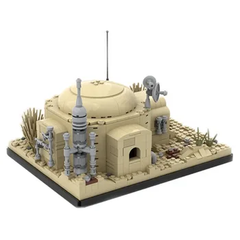 695pcs Priestor Série Vojen Lukáša domov na Tatooine, MOC Stavebné Bloky Architektúry Tehly Model HOBBY Hračky pre Deti, Darčeky