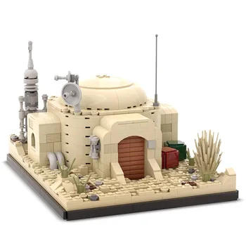 695pcs Priestor Série Vojen Lukáša domov na Tatooine, MOC Stavebné Bloky Architektúry Tehly Model HOBBY Hračky pre Deti, Darčeky