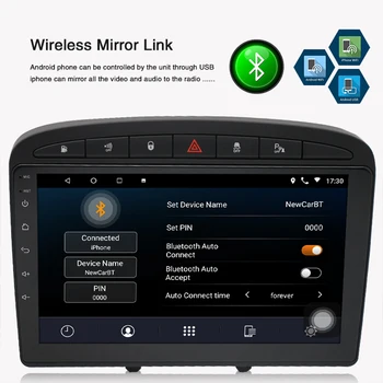 2 Din Android 8.1 9 Palcový Auto Multimediálny Prehrávač Stereo Rádio, WIFI 2G+32 G GPS Navigácie Prehrávač pre Peugeot 407 308 308SW
