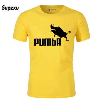 Bavlna Vtipné Tričko Roztomilý T Košele Homme Pumba T Shirt Muži Ženy 2019 Krátke Rukávy Topy V Pohode Tlačiť Lete Fashion T-Shirt C91
