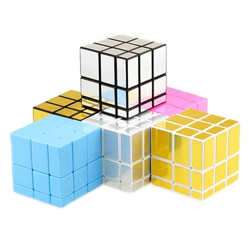 Shengshou Zrkadlo Bloky Cast Potiahnuté 3x3x3 Magic Cube Rýchlosť Puzzle Kocky Vzdelávacie Hračky pre Deti Deti