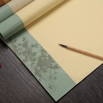 Batik Xuan Papier Hlavičkový papier 34*138 cm Čínsky Kaligrafický Štetec ryžový Papier Retro Hlavičkový papier pre Čínskej Kaligrafie Súťaže