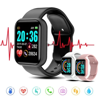 D20 Smart Hodinky Krvného Tlaku, Tepovej frekvencie Y68 Smartwatch Fitness Tracker Náramok Náramok Pre iOS Android telefónu