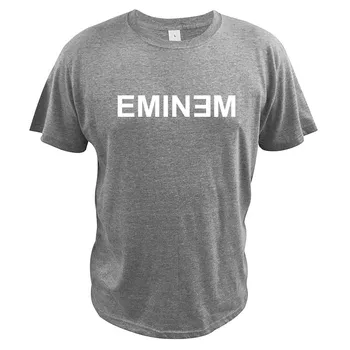 Eminem T Shirt Rapper Tričko Single Obnovy Písm. E Dizajn Krátke Rukáv Tričko Bavlna Základné Topy