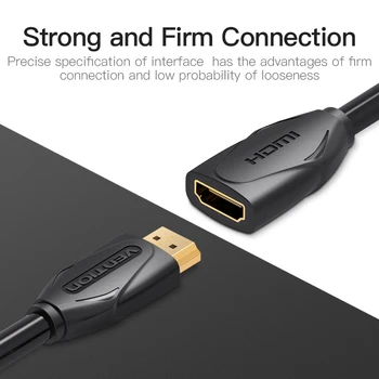 Vencie HDMI Predlžovací Kábel mužov a žien 1,5 M/2M/3M/5M HDMI 4K 3D 1.4 v Predĺžiť HDMI Kábel pre HD LCD TV Prenosné PS3 Projektor