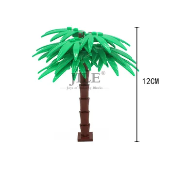 Moc DIY Banán Javorový List Palm Coconut Tree Ulice Mesta do Záhrady, Výhľad na Budovanie Blocsk Tehly Kompatibilný s Montuje Častice