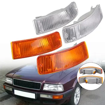 1Pair Zase Svetlo pre Audi 80 90 B4 8G 1988-2000 pre Indikátor Blinker Zase Signálne Svetlá Biely Jantár