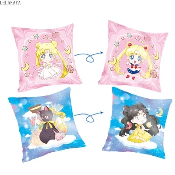 2 ks Sailor Moon Tsukino Usagi Plyšové Vankúše Tvorivé Späť Vankúš Sofa Dekorácie Pár Darček Mäkké, Vypchaté obliečka na Vankúš 40x40cm
