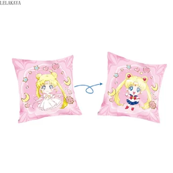 2 ks Sailor Moon Tsukino Usagi Plyšové Vankúše Tvorivé Späť Vankúš Sofa Dekorácie Pár Darček Mäkké, Vypchaté obliečka na Vankúš 40x40cm