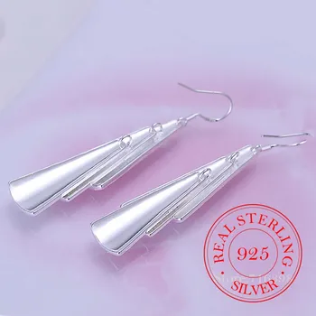 Reálne 925 Sterling Silver Kórejský Vintage Dlho Držať Strapec Visieť Náušnice Pre Ženy 2020 Zapojenie Svadobné Šperky Darček