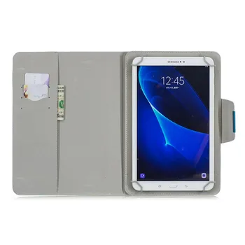 Wekays 10 cm Univerzálny Prípade Koženým poťahom Pre Coque Samsung, Amazon Huawei 10 palcový Tablet Cartoon Jednorožec Ochranný plášť Deti
