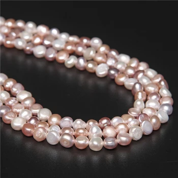 6-10 mm, Viacfarebná Prírodné Sladkovodné Perly Guľôčok Pre Šperky, Takže Irreguar Barokový Perly Ružová Fialová Zmiešané DIY Náramok 14