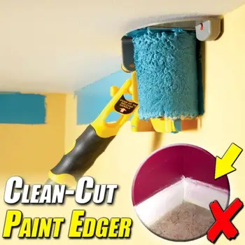 Malé Ručné Farba Oddelenie Orezávanie rotačná Kefa Vyčistiť-Cut Farba Edger rotačná Kefa Bezpečný Nástroj Pre Domov Izba Steny Stropy