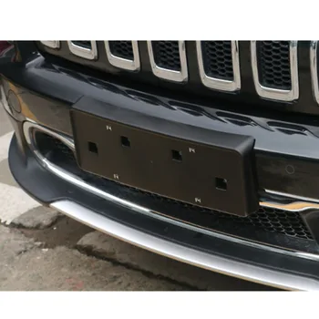 1Pcs ABS Exteriéru Automobilu Prednej špz Držiteľ Styling Kryt Výbava Dekoratívne Pre Jeep Cherokee-16 Čierna