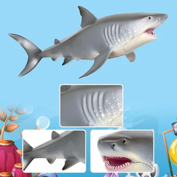 Realistický Shark Tvarované Hračky Realistická Simulácia Pohybu Zvierat, Model Pre Deti 26.5*12.5*9 CM Anti Stres Squeeze Veľký Žralok Zbierať