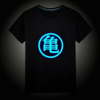 Son Goku Master Roshi Žiarivkové Svetelné T-tričko Unisex Vesta Topy Tričká Krátky rukáv Muži T-shirt Deti T Tričko